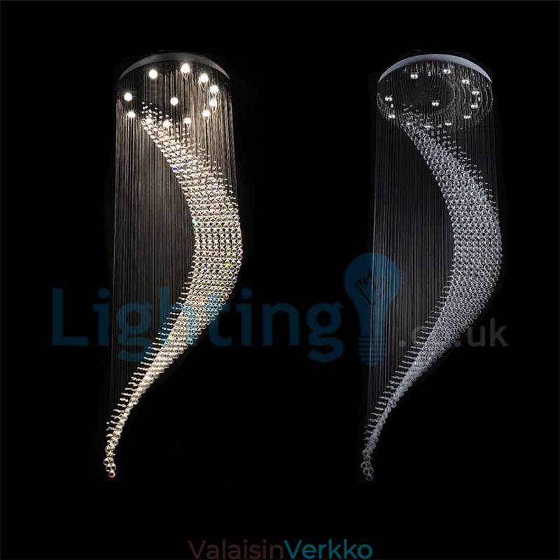 Moderni nykyaikainen kattokruunu uppoasennettava riippuvalaisin Crystal Rain Drop Light