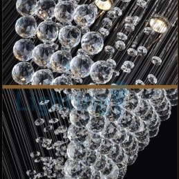 Moderni nykyaikainen kattokruunu uppoasennettava riippuvalaisin Crystal Rain Drop Light