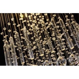 Moderni nykyaikainen kattokruunu uppoasennettava riippuvalaisin Crystal Rain Drop Light