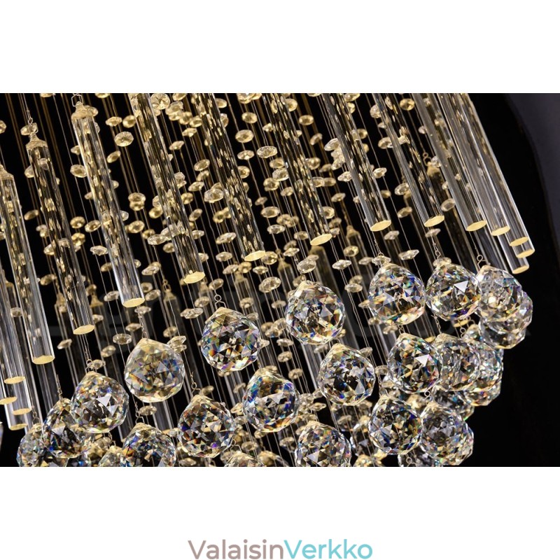 Moderni nykyaikainen kattokruunu uppoasennettava riippuvalaisin Crystal Rain Drop Light