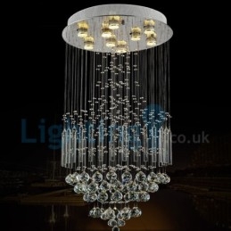 Moderni nykyaikainen kattokruunu uppoasennettava riippuvalaisin Crystal Rain Drop Light