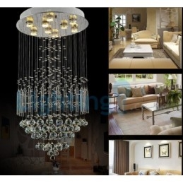 Moderni nykyaikainen kattokruunu uppoasennettava riippuvalaisin Crystal Rain Drop Light