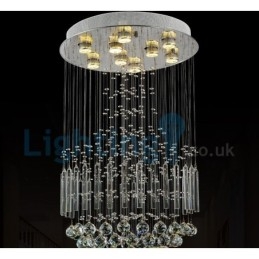 Moderni nykyaikainen kattokruunu uppoasennettava riippuvalaisin Crystal Rain Drop Light