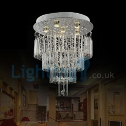 Moderni nykyaikainen kattokruunu uppoasennettava riippuvalaisin Crystal Rain Drop Light