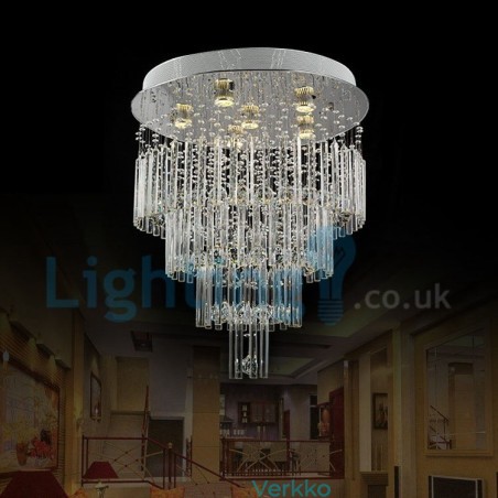 Moderni nykyaikainen kattokruunu uppoasennettava riippuvalaisin Crystal Rain Drop Light Moderni nykyaikainen kattokruunu uppoasennettava riippuvalaisin Crystal Rain Drop Light