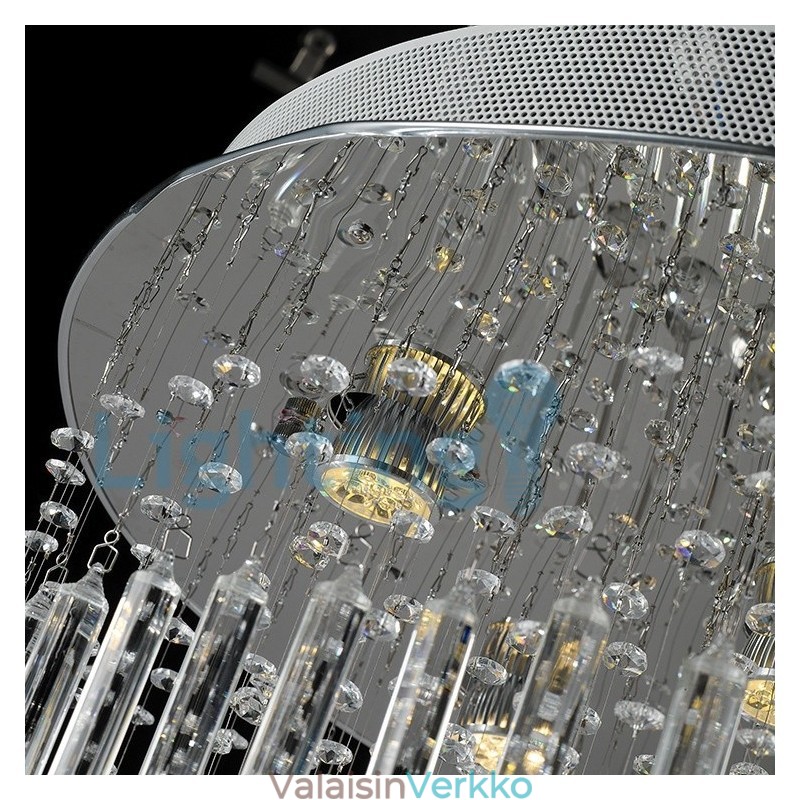 Moderni nykyaikainen kattokruunu uppoasennettava riippuvalaisin Crystal Rain Drop Light