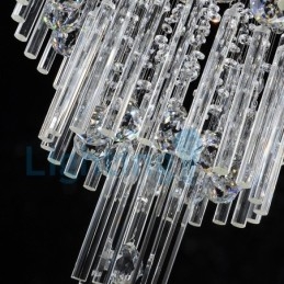 Moderni nykyaikainen kattokruunu uppoasennettava riippuvalaisin Crystal Rain Drop Light