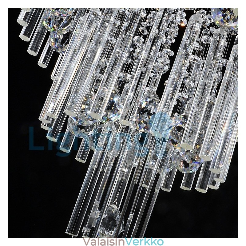 Moderni nykyaikainen kattokruunu uppoasennettava riippuvalaisin Crystal Rain Drop Light