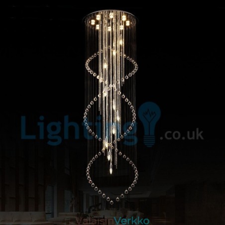 Moderni nykyaikainen kattokruunu uppoasennettava riippuvalaisin Crystal Rain Drop Light Moderni nykyaikainen kattokruunu uppoasennettava riippuvalaisin Crystal Rain Drop Light