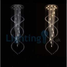 Moderni nykyaikainen kattokruunu uppoasennettava riippuvalaisin Crystal Rain Drop Light