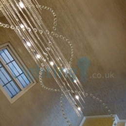 Moderni nykyaikainen kattokruunu uppoasennettava riippuvalaisin Crystal Rain Drop Light