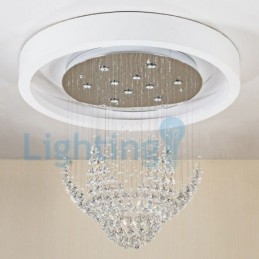Moderni nykyaikainen kattokruunu uppoasennettava riippuvalaisin Crystal Rain Drop Light
