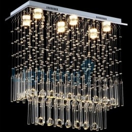 Moderni nykyaikainen kattokruunu uppoasennettava riippuvalaisin Crystal Rain Drop Light