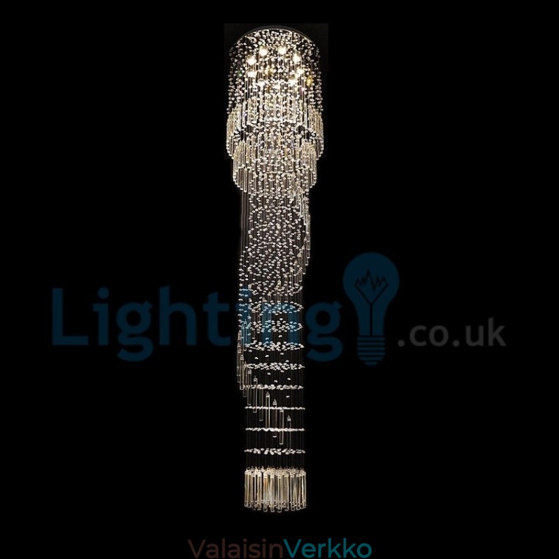 Moderni nykyaikainen kattokruunu uppoasennettava riippuvalaisin Crystal Rain Drop Light