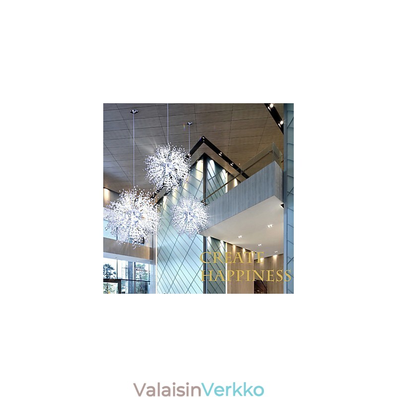 Kattokruunu-riippuvalaisin jäljittelee Crystal Globea