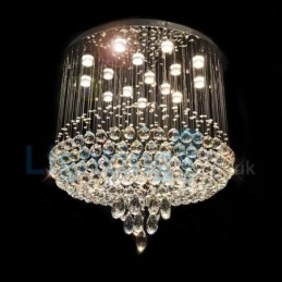Moderni nykyaikainen kattokruunu uppoasennettava riippuvalaisin Crystal Rain Drop Light