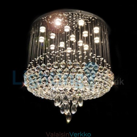 Moderni nykyaikainen kattokruunu uppoasennettava riippuvalaisin Crystal Rain Drop Light Moderni nykyaikainen kattokruunu uppoasennettava riippuvalaisin Crystal Rain Drop Light