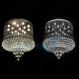 Moderni nykyaikainen kattokruunu uppoasennettava riippuvalaisin Crystal Rain Drop Light