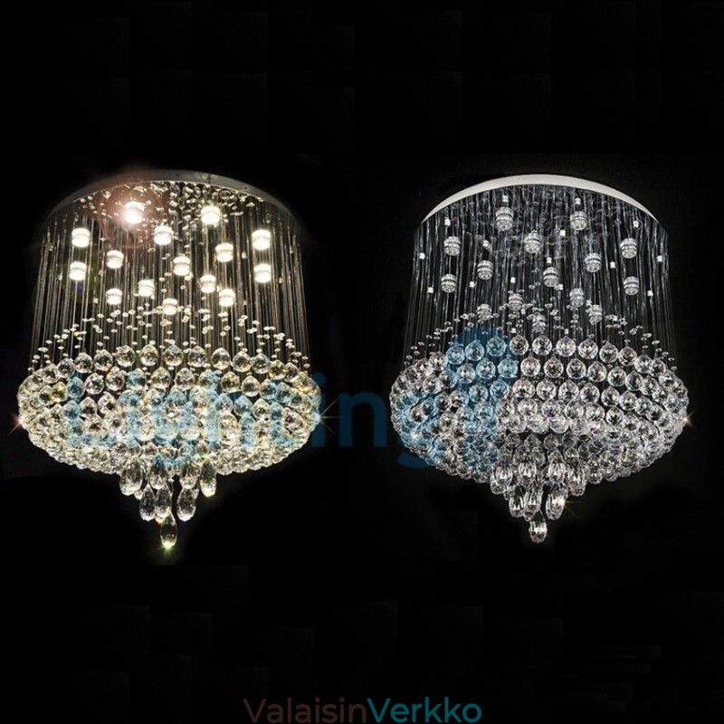 Moderni nykyaikainen kattokruunu uppoasennettava riippuvalaisin Crystal Rain Drop Light