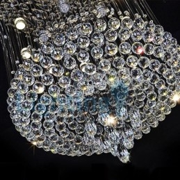 Moderni nykyaikainen kattokruunu uppoasennettava riippuvalaisin Crystal Rain Drop Light