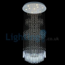 Moderni nykyaikainen kattokruunu uppoasennettava riippuvalaisin Crystal Rain Drop Light