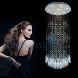Moderni nykyaikainen kattokruunu uppoasennettava riippuvalaisin Crystal Rain Drop Light