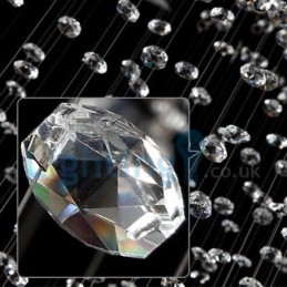 Moderni nykyaikainen kattokruunu uppoasennettava riippuvalaisin Crystal Rain Drop Light