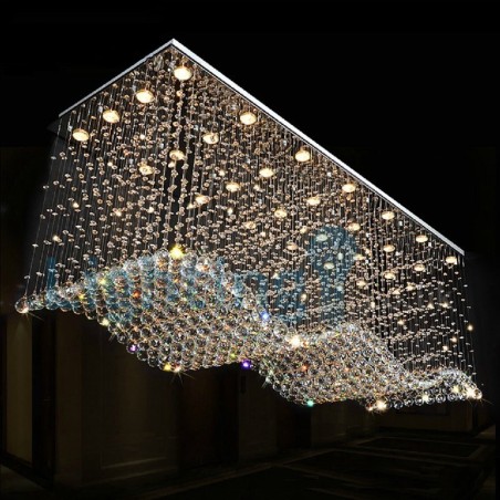 Moderni nykyaikainen kattokruunu uppoasennettava riippuvalaisin Crystal Rain Drop Light Moderni nykyaikainen kattokruunu uppoasennettava riippuvalaisin Crystal Rain Drop Light