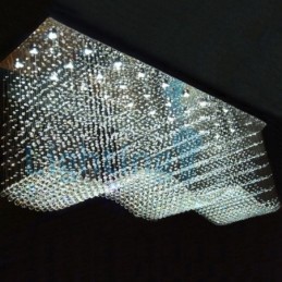 Moderni nykyaikainen kattokruunu uppoasennettava riippuvalaisin Crystal Rain Drop Light