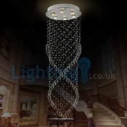 Moderni nykyaikainen kattokruunu uppoasennettava riippuvalaisin Crystal Rain Drop Light