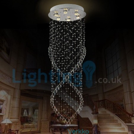 Moderni nykyaikainen kattokruunu uppoasennettava riippuvalaisin Crystal Rain Drop Light Moderni nykyaikainen kattokruunu uppoasennettava riippuvalaisin Crystal Rain Drop Light