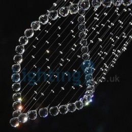 Moderni nykyaikainen kattokruunu uppoasennettava riippuvalaisin Crystal Rain Drop Light