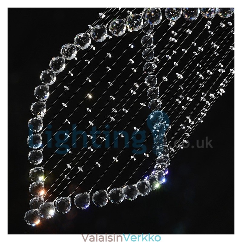 Moderni nykyaikainen kattokruunu uppoasennettava riippuvalaisin Crystal Rain Drop Light