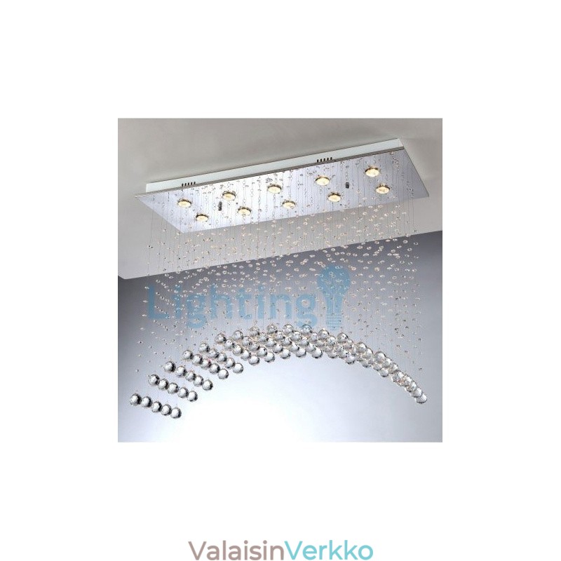 Moderni nykyaikainen kattokruunu uppoasennettava riippuvalaisin Crystal Rain Drop Light