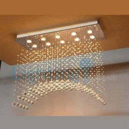 Moderni nykyaikainen kattokruunu uppoasennettava riippuvalaisin Crystal Rain Drop Light