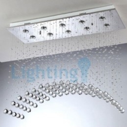 Moderni nykyaikainen kattokruunu uppoasennettava riippuvalaisin Crystal Rain Drop Light