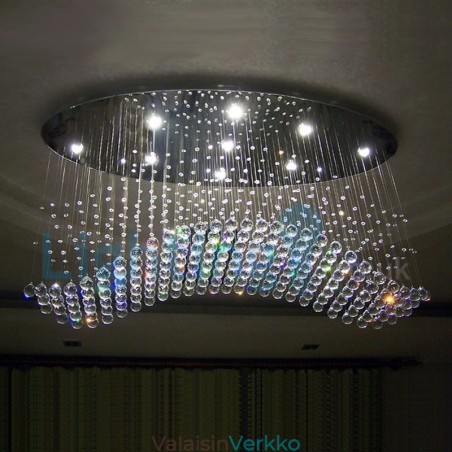 Moderni nykyaikainen kattokruunu uppoasennettava riippuvalaisin Crystal Rain Drop Light Moderni nykyaikainen kattokruunu uppoasennettava riippuvalaisin Crystal Rain Drop Light