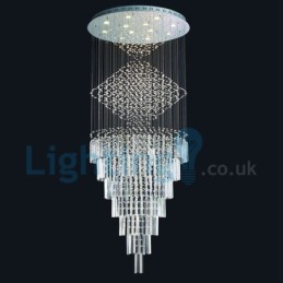 Moderni nykyaikainen kattokruunu uppoasennettava riippuvalaisin Crystal Rain Drop Light