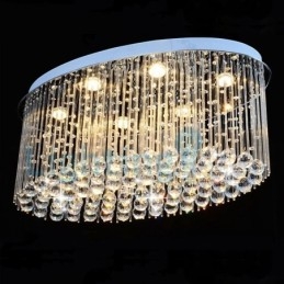 Moderni nykyaikainen kattokruunu uppoasennettava riippuvalaisin Crystal Rain Drop Light