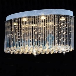 Moderni nykyaikainen kattokruunu uppoasennettava riippuvalaisin Crystal Rain Drop Light