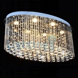 Moderni nykyaikainen kattokruunu uppoasennettava riippuvalaisin Crystal Rain Drop Light