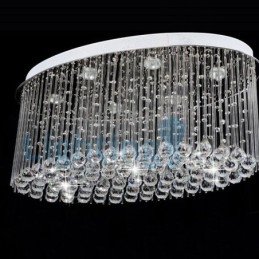 Moderni nykyaikainen kattokruunu uppoasennettava riippuvalaisin Crystal Rain Drop Light