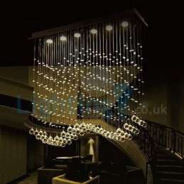 Moderni nykyaikainen kattokruunu uppoasennettava riippuvalaisin Crystal Rain Drop Light