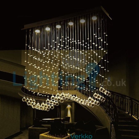 Moderni nykyaikainen kattokruunu uppoasennettava riippuvalaisin Crystal Rain Drop Light Moderni nykyaikainen kattokruunu uppoasennettava riippuvalaisin Crystal Rain Drop Light