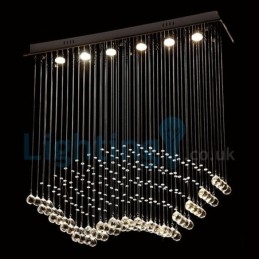 Moderni nykyaikainen kattokruunu uppoasennettava riippuvalaisin Crystal Rain Drop Light