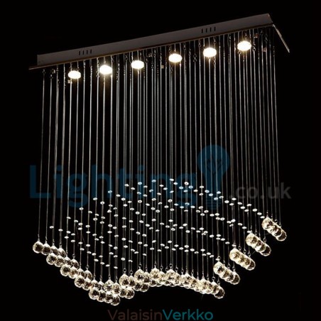Moderni nykyaikainen kattokruunu uppoasennettava riippuvalaisin Crystal Rain Drop Light Moderni nykyaikainen kattokruunu uppoasennettava riippuvalaisin Crystal Rain Drop Light
