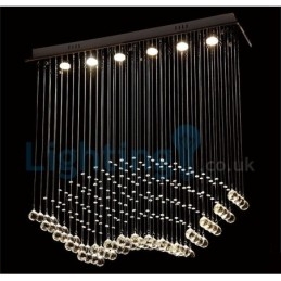 Moderni nykyaikainen kattokruunu uppoasennettava riippuvalaisin Crystal Rain Drop Light