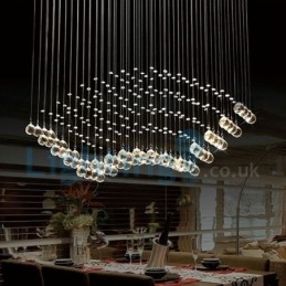 Moderni nykyaikainen kattokruunu uppoasennettava riippuvalaisin Crystal Rain Drop Light