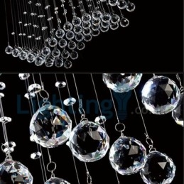 Moderni nykyaikainen kattokruunu uppoasennettava riippuvalaisin Crystal Rain Drop Light