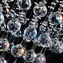 Moderni nykyaikainen kattokruunu uppoasennettava riippuvalaisin Crystal Rain Drop Light